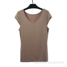 Ladies' V Neck Top In Solid Color